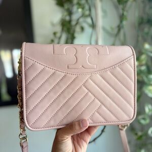 Tory Burch Pink Quilted Crossbody